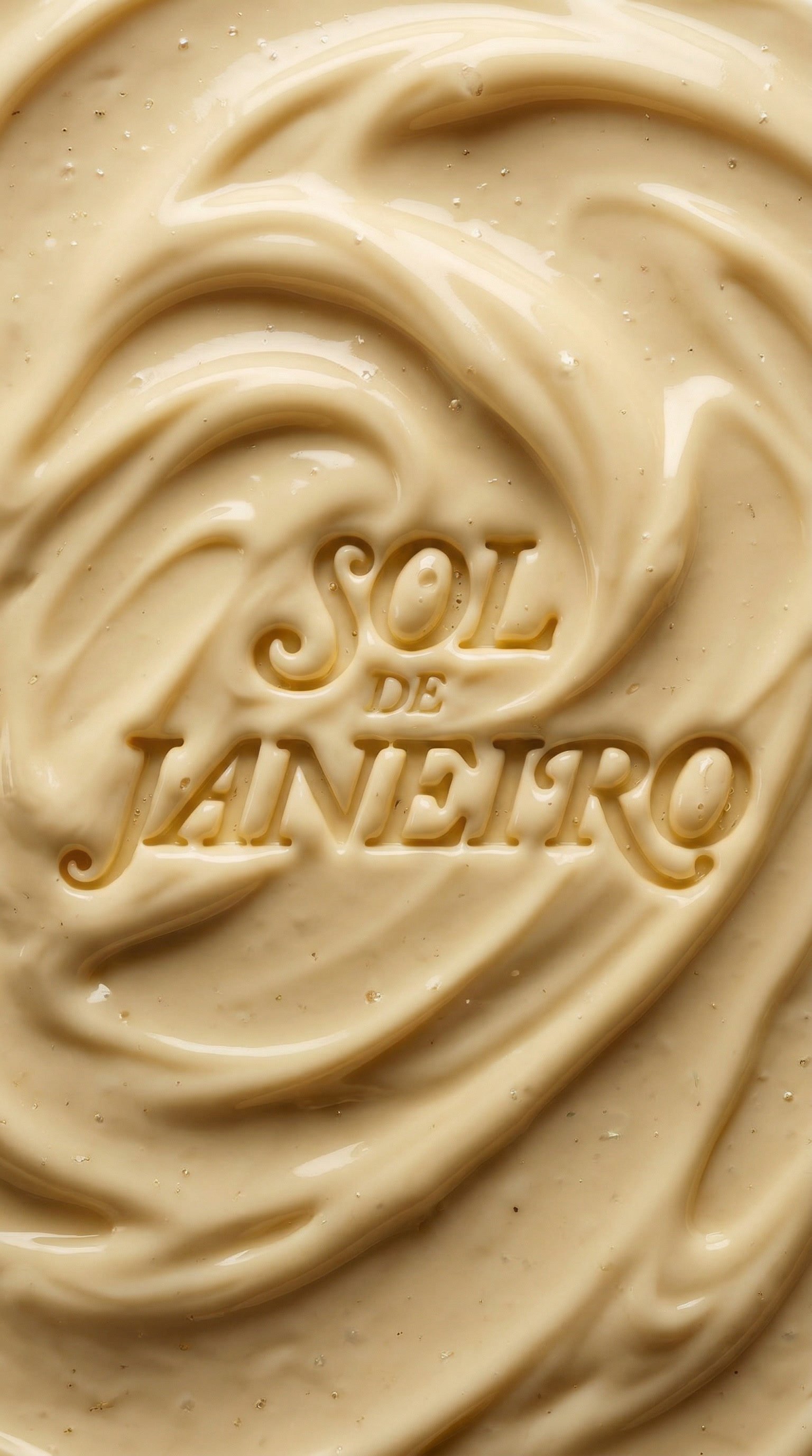 Cream swirl with Sol de Janeiro logo imprint